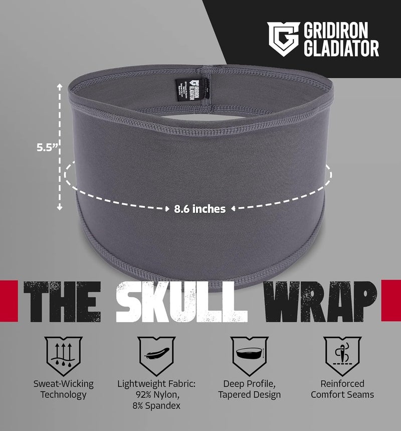 Gridiron Gladiator Football Bandana - Skull Headwrap, Sports Head Wrap for Men's Workout - Image 3